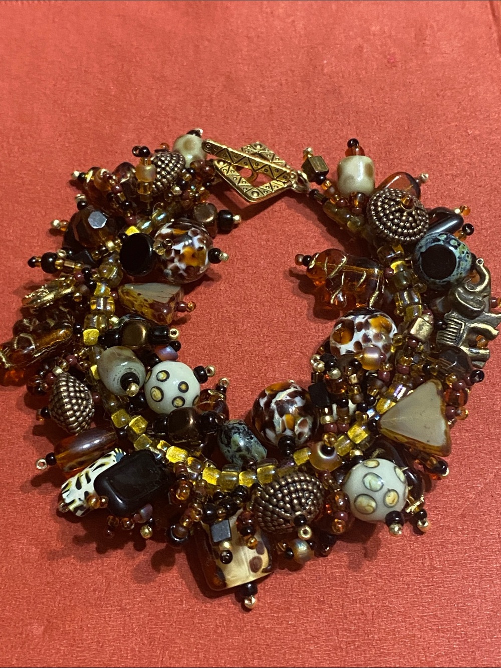 Safari Elephant Cha Cha Charm Bracelet